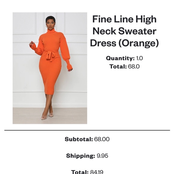 Lilly’s Kloset Dresses Lilllys Kloset Fine Line High Neck Sweater